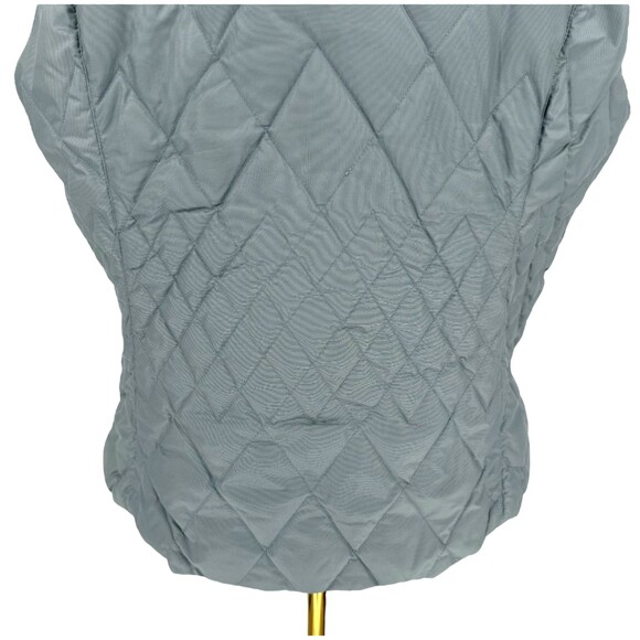 Eddie Bauer Quilted Vest Women's XL Goose Down Removable Faux Fur Collar Pockets - Picture 12 of 15